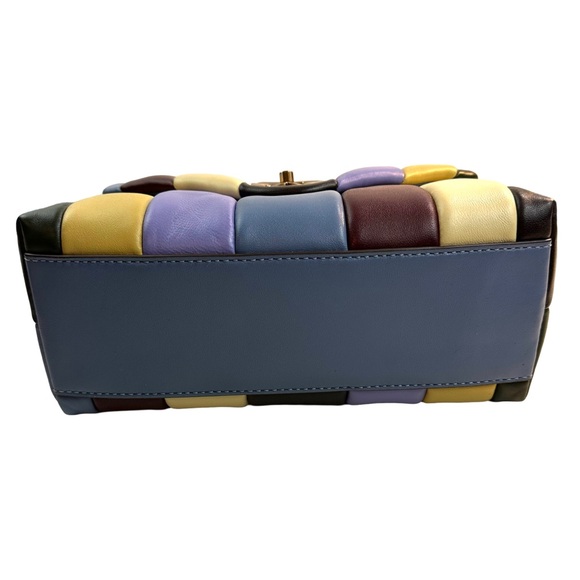 TORY BURCH KIRA SMALL PATCHWORK SATCHEL SHOULDER BAG MULTICOLORED BAG DUST BAG - Picture 14 of 16